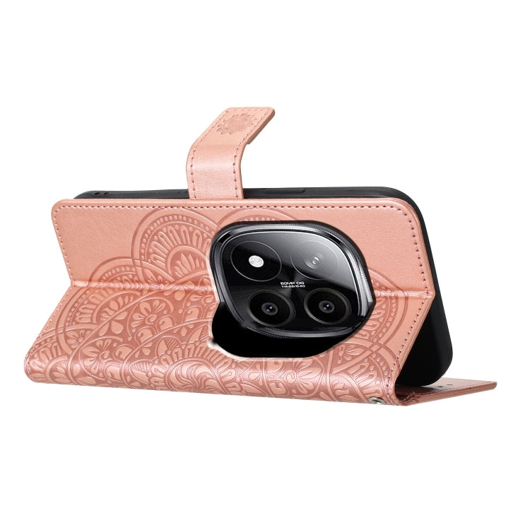 For Redmi Note 14 Pro 5G Flower Embossed Leather Phone Case