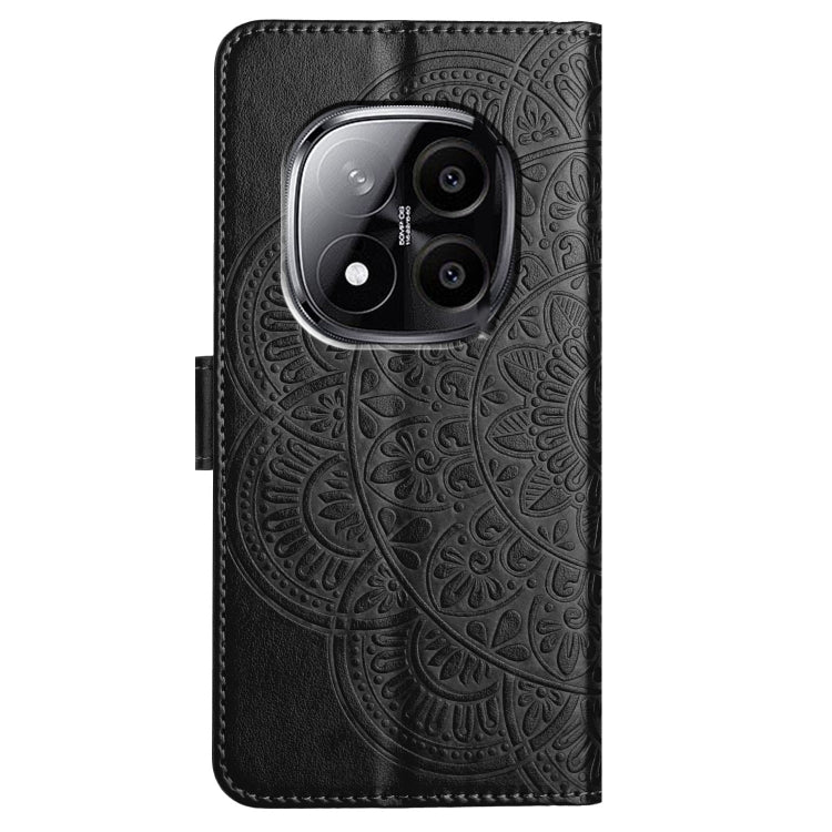 For Redmi Note 14 Pro 5G Flower Embossed Leather Phone Case