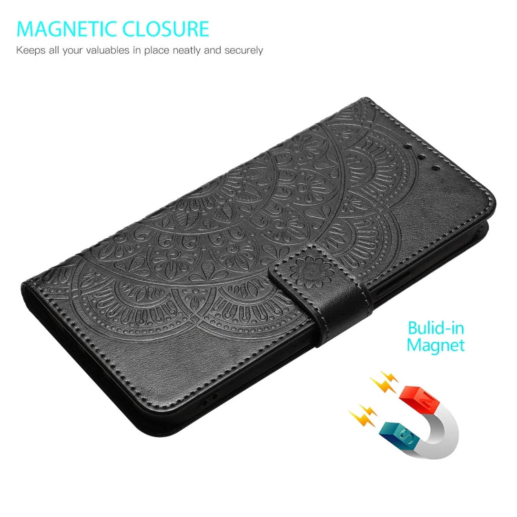 For Redmi Note 14 Pro 5G Flower Embossed Leather Phone Case