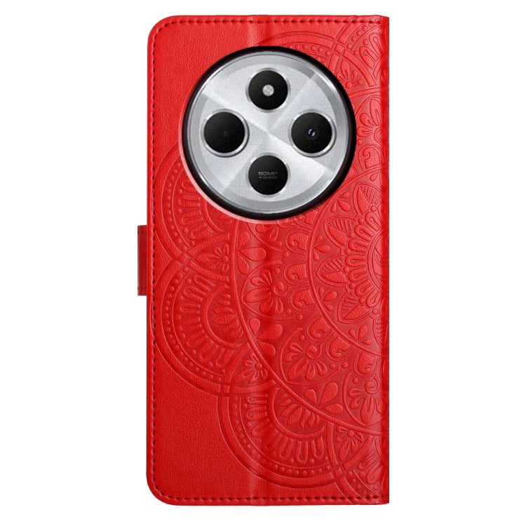 For Redmi A4 5G Flower Embossed Leather Phone Case