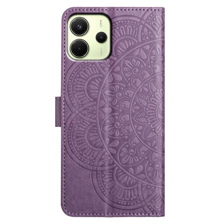 For Redmi Note 14 4G 164.84mm Flower Embossed Leather Phone Case