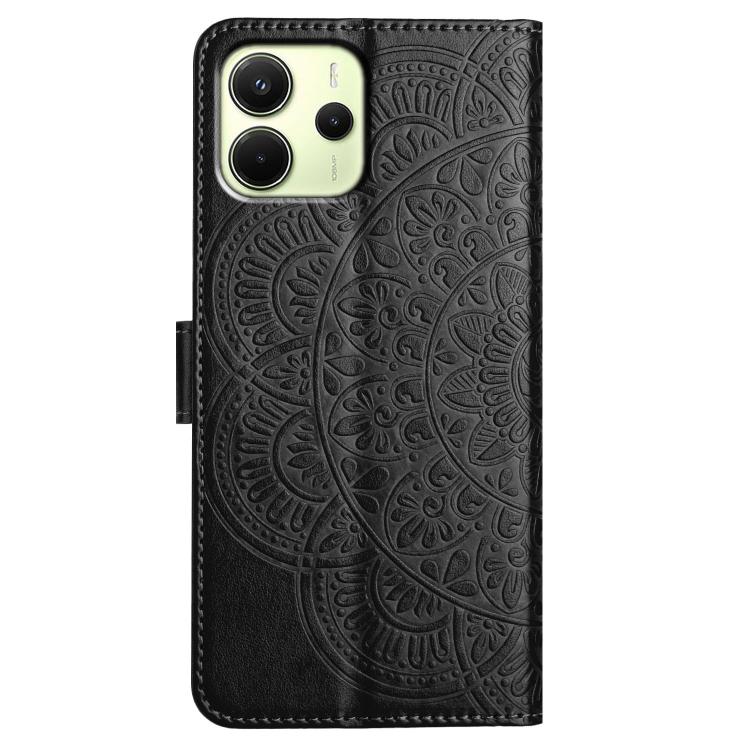 For Redmi Note 14 4G 164.84mm Flower Embossed Leather Phone Case