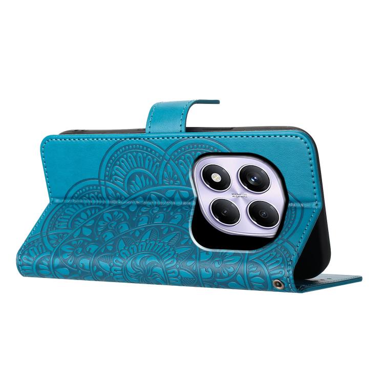 For Redmi Note 14 Pro 4G Flower Embossed Leather Phone Case