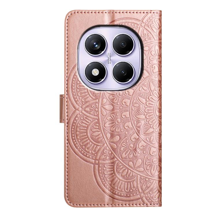 For Redmi Note 14 Pro 4G Flower Embossed Leather Phone Case