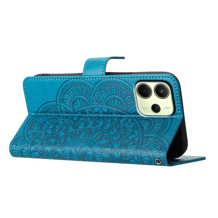 For Redmi Note 14 4G 163.25mm Flower Embossed Leather Phone Case