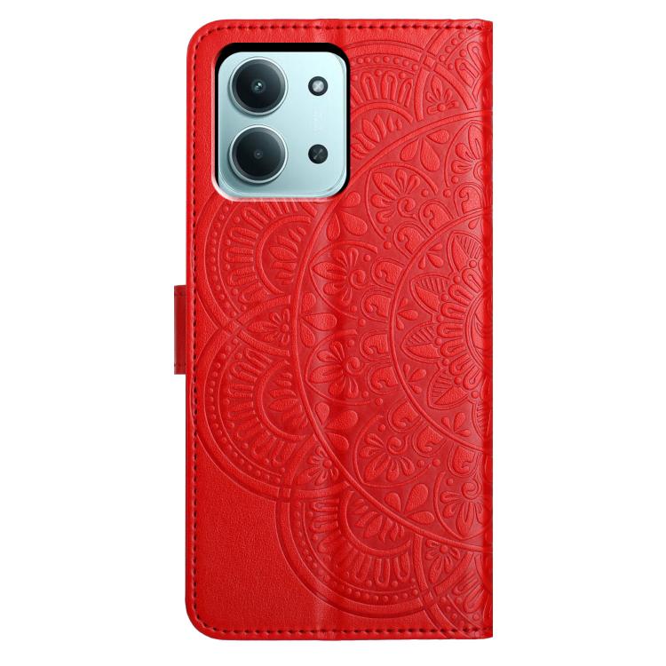 For Redmi 15C 5G / 4G EU 173mm Flower Embossed Leather Phone Case