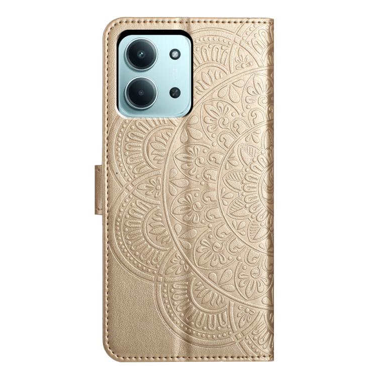 For Redmi 15C 5G / 4G EU 173mm Flower Embossed Leather Phone Case