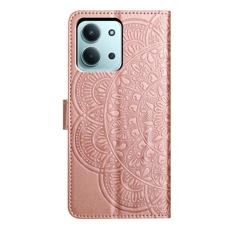 For Redmi 15C 5G / 4G EU 173mm Flower Embossed Leather Phone Case