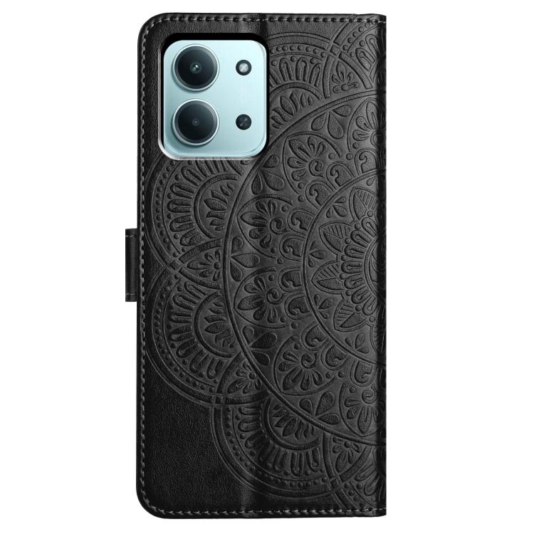 For Redmi 15C 5G / 4G EU 173mm Flower Embossed Leather Phone Case