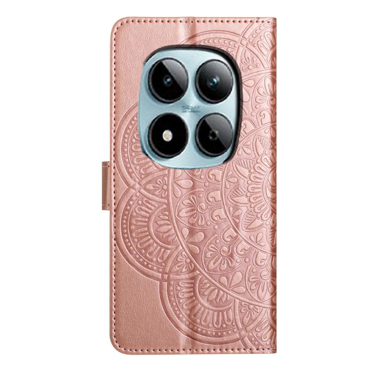 For Redmi Note 15 Pro+ 5G Global 163.3mm Flower Embossed Leather Phone Case