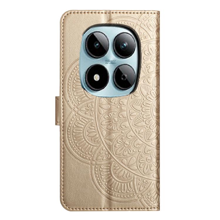 For Redmi Note 15 Pro 5G Global 163.6mm Flower Embossed Leather Phone Case