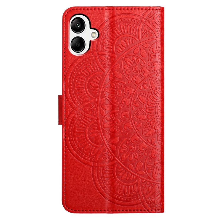 For Samsung Galaxy A06 4G Flower Embossed Leather Phone Case