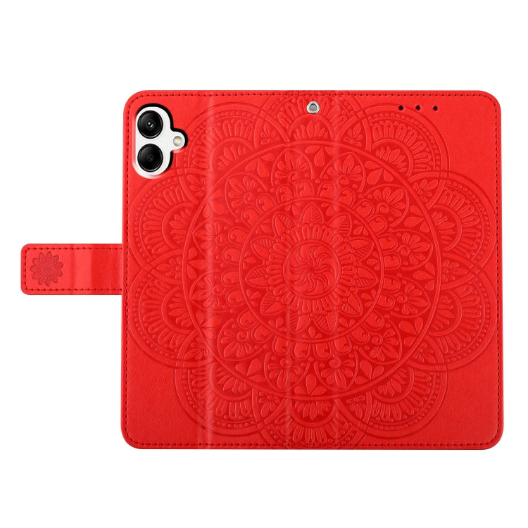 For Samsung Galaxy A06 4G Flower Embossed Leather Phone Case