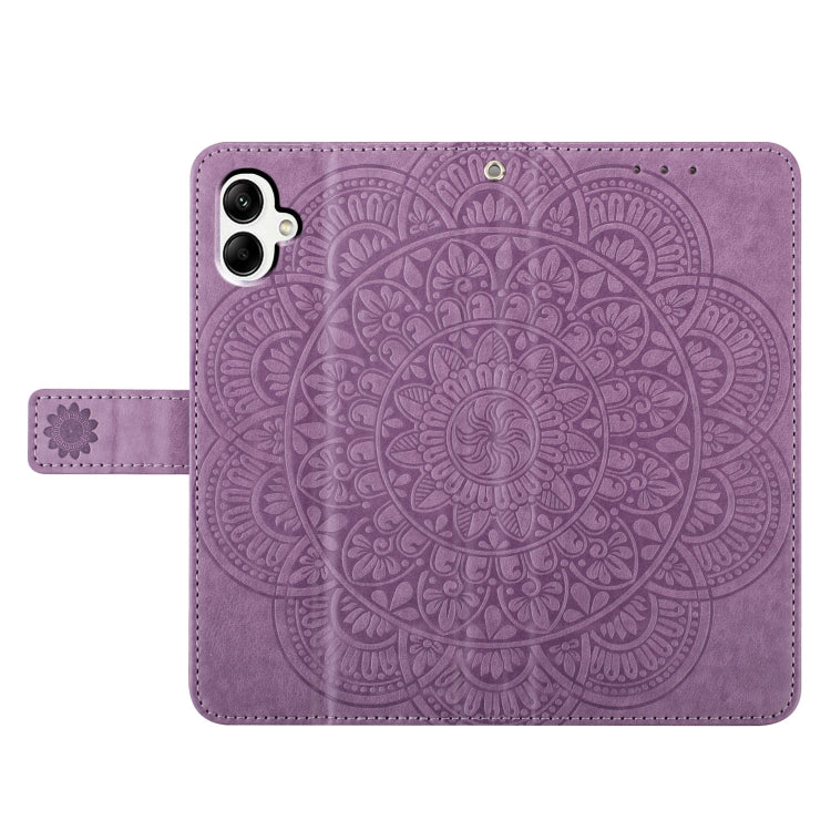 For Samsung Galaxy A06 4G Flower Embossed Leather Phone Case