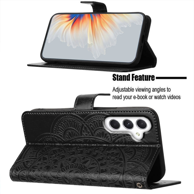 For Samsung Galaxy A26 5G Flower Embossed Leather Phone Case