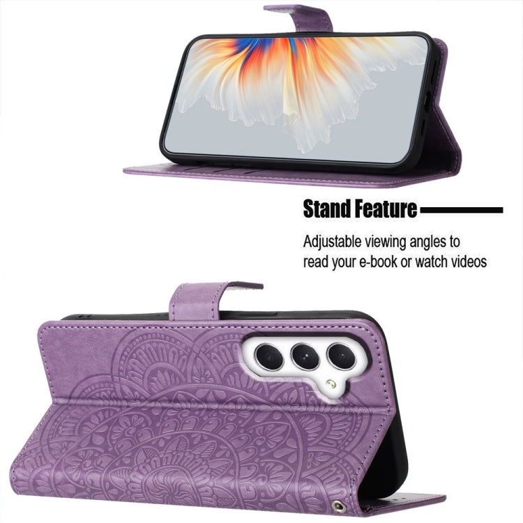For Samsung Galaxy A56 5G Flower Embossed Leather Phone Case