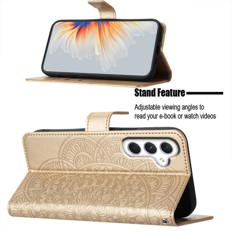 For Samsung Galaxy A56 5G Flower Embossed Leather Phone Case