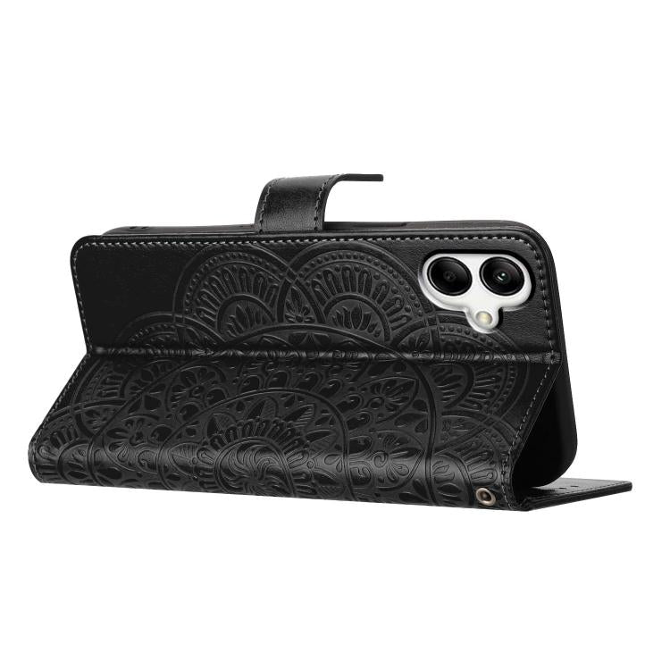For Samsung Galaxy A07 5G Flower Embossed Leather Phone Case