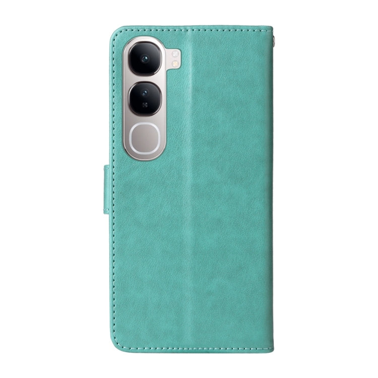 For vivo V40 Lite 4G / 5G IDN Embossed Butterfly Flowers Leather Phone Case