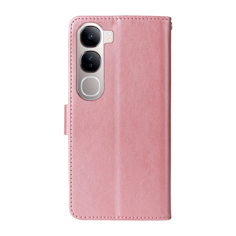 For vivo V40 Lite 4G / 5G IDN Embossed Butterfly Flowers Leather Phone Case