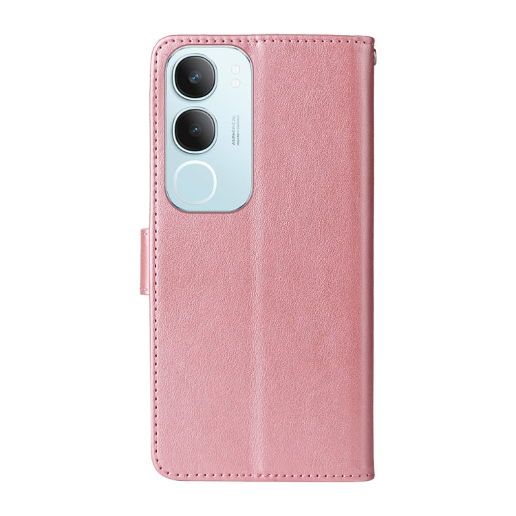 For vivo Y19s Embossed Butterfly Flowers Leather Phone Case