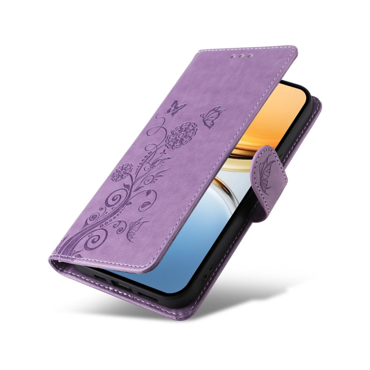 For vivo Y300 Pro Embossed Butterfly Flowers Leather Phone Case