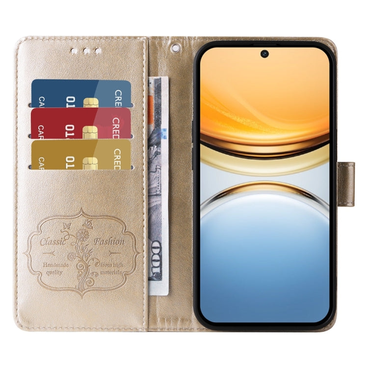 For vivo Y300 Pro Embossed Butterfly Flowers Leather Phone Case