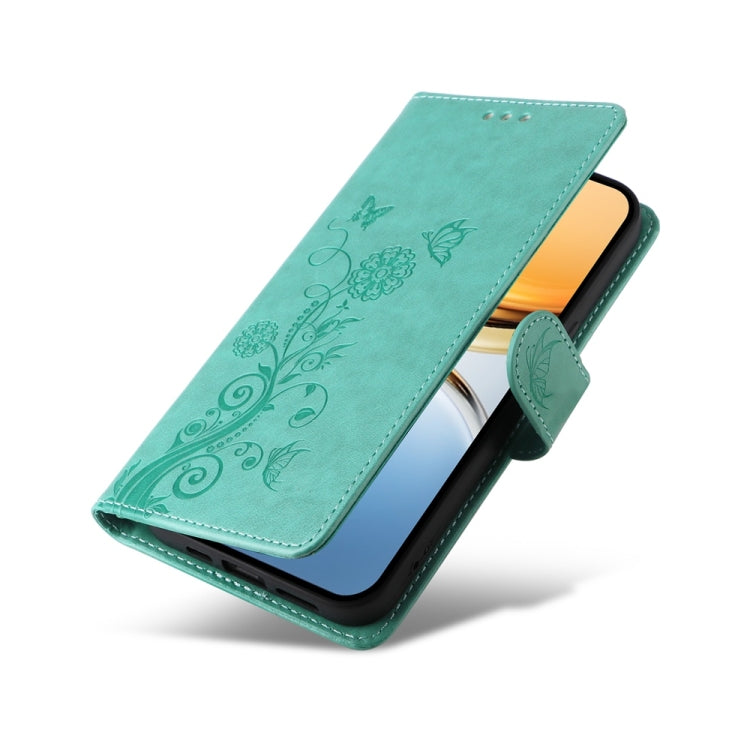 For vivo Y300 Pro Embossed Butterfly Flowers Leather Phone Case