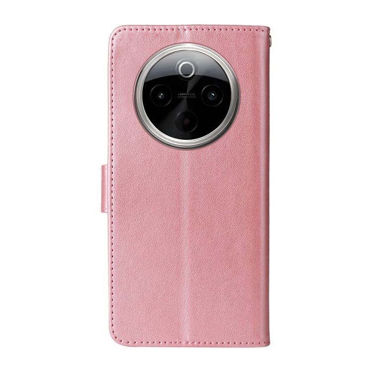For vivo Y300 Pro Embossed Butterfly Flowers Leather Phone Case