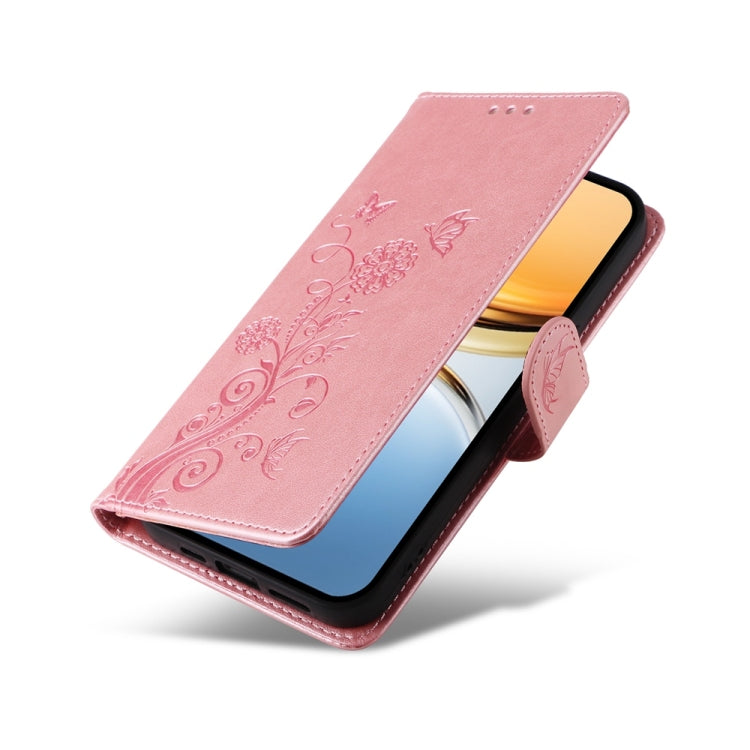 For vivo Y300 Pro Embossed Butterfly Flowers Leather Phone Case
