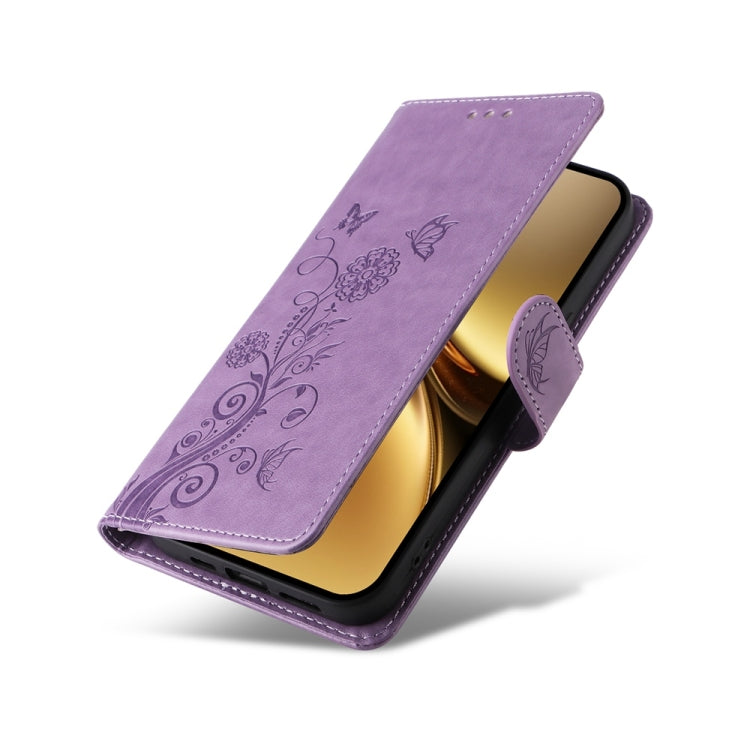 For vivo X200 Pro Embossed Butterfly Flowers Leather Phone Case