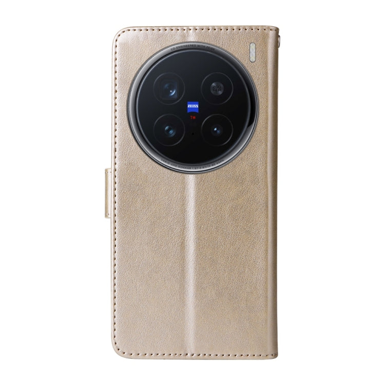 For vivo X200 Pro Embossed Butterfly Flowers Leather Phone Case