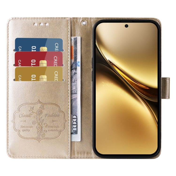 For vivo X200 Pro Embossed Butterfly Flowers Leather Phone Case