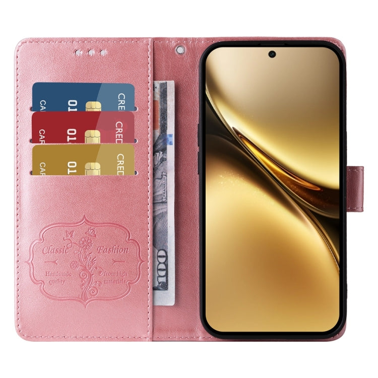 For vivo X200 Pro Embossed Butterfly Flowers Leather Phone Case