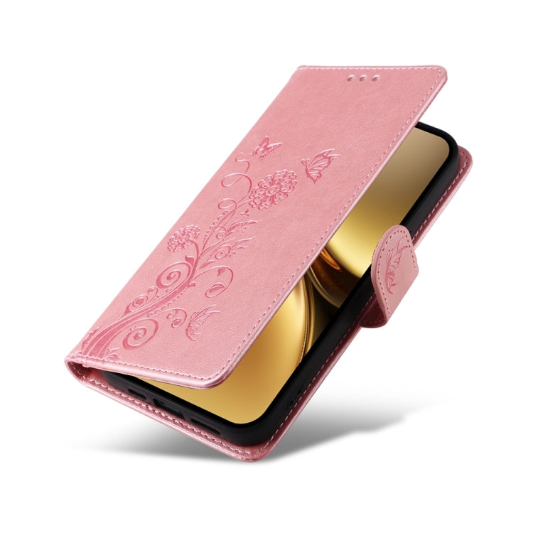 For vivo X200 Pro Embossed Butterfly Flowers Leather Phone Case