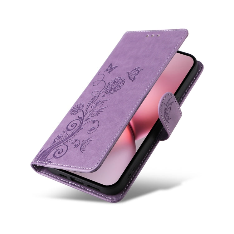 For vivo X200 Pro mini Embossed Butterfly Flowers Leather Phone Case
