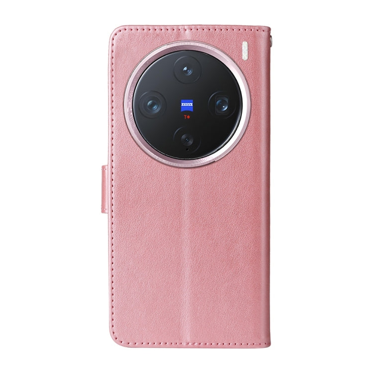 For vivo X200 Pro mini Embossed Butterfly Flowers Leather Phone Case