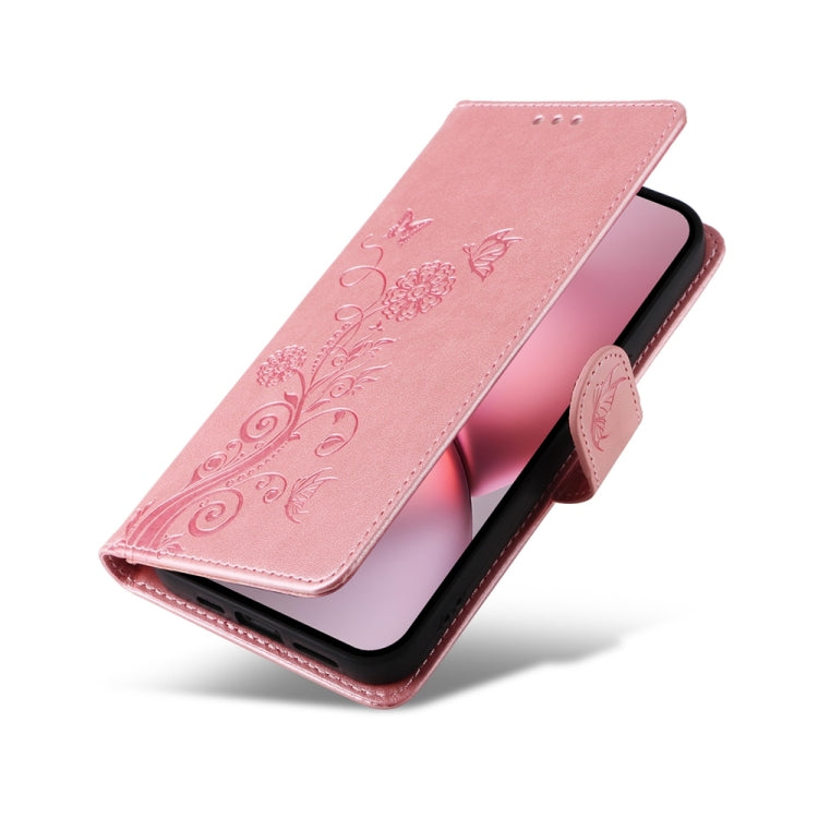For vivo X200 Pro mini Embossed Butterfly Flowers Leather Phone Case