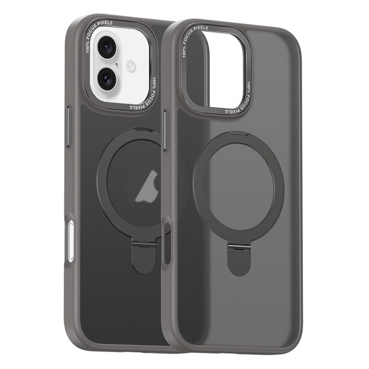 For iPhone 16 Plus Skin Feel MagSafe Magnetic Holder Phone Case