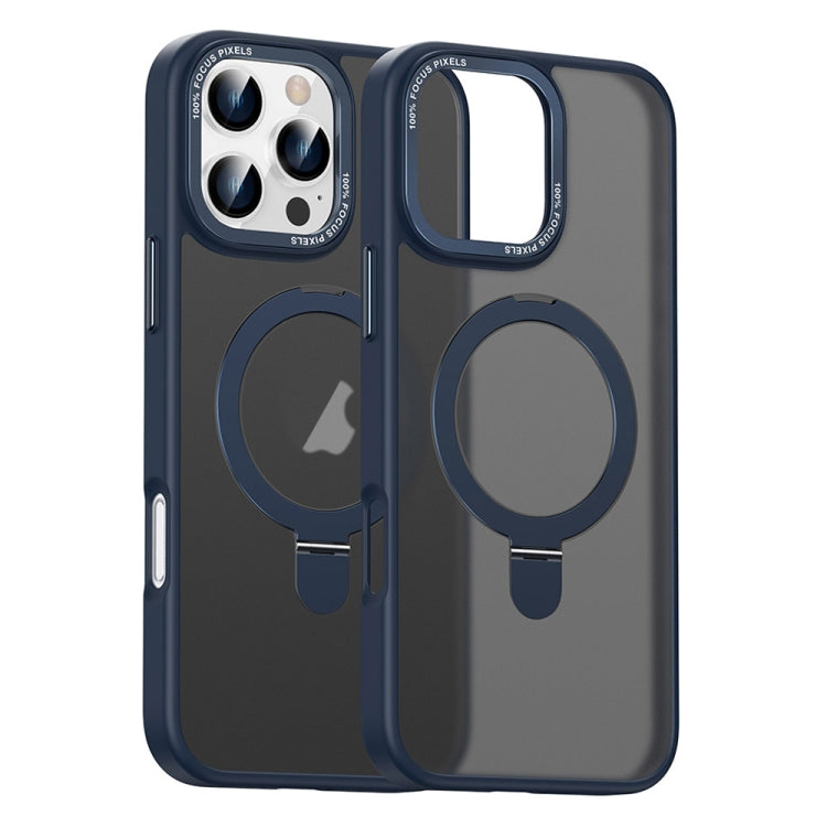 For iPhone 16 Pro Skin Feel MagSafe Magnetic Holder Phone Case