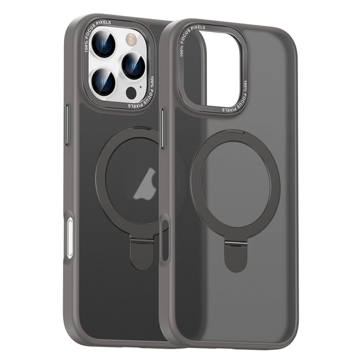 For iPhone 16 Pro Skin Feel MagSafe Magnetic Holder Phone Case