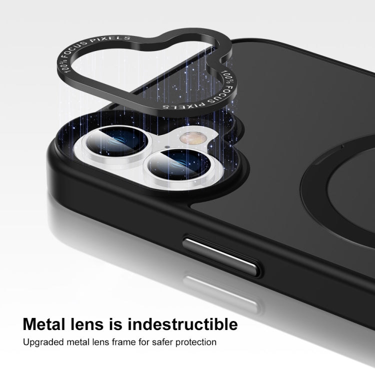 For iPhone 16 Skin Feel MagSafe Magnetic Holder Phone Case