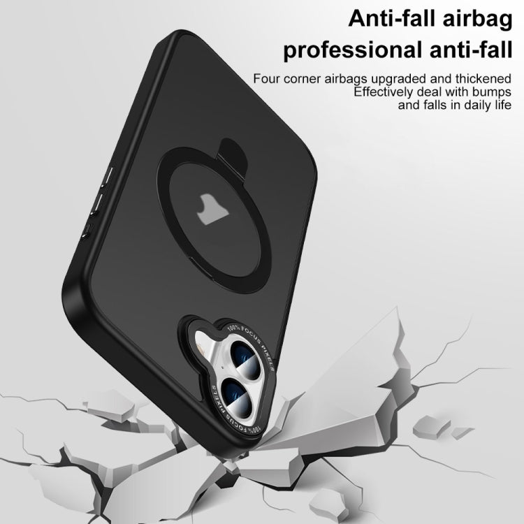 For iPhone 16 Plus Skin Feel MagSafe Magnetic Holder Phone Case