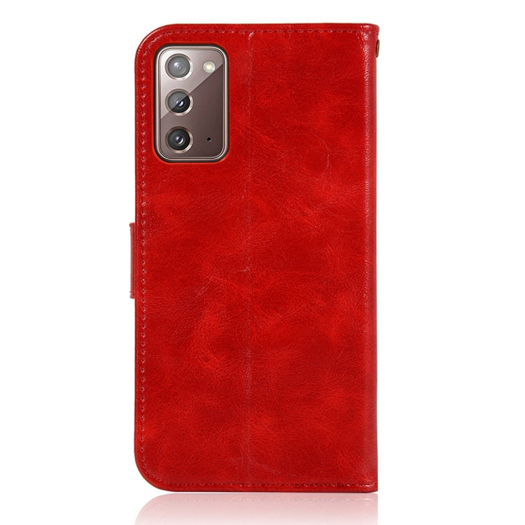 For Samsung Galaxy Note 20 Copper Buckle Retro Crazy Horse Texture Horizontal Flip Leather Case with Holder & Card Slots & Wallet