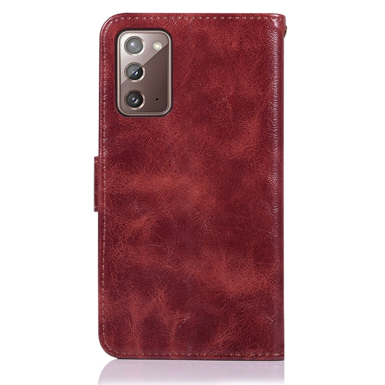 For Samsung Galaxy Note 20 Copper Buckle Retro Crazy Horse Texture Horizontal Flip Leather Case with Holder & Card Slots & Wallet