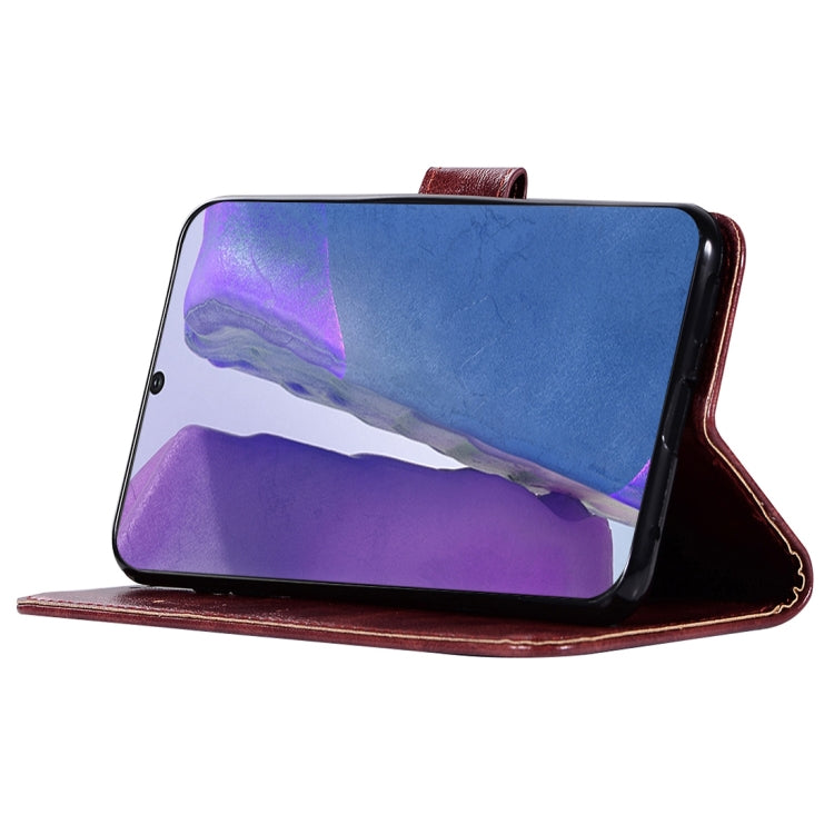 For Samsung Galaxy Note 20 Copper Buckle Retro Crazy Horse Texture Horizontal Flip Leather Case with Holder & Card Slots & Wallet