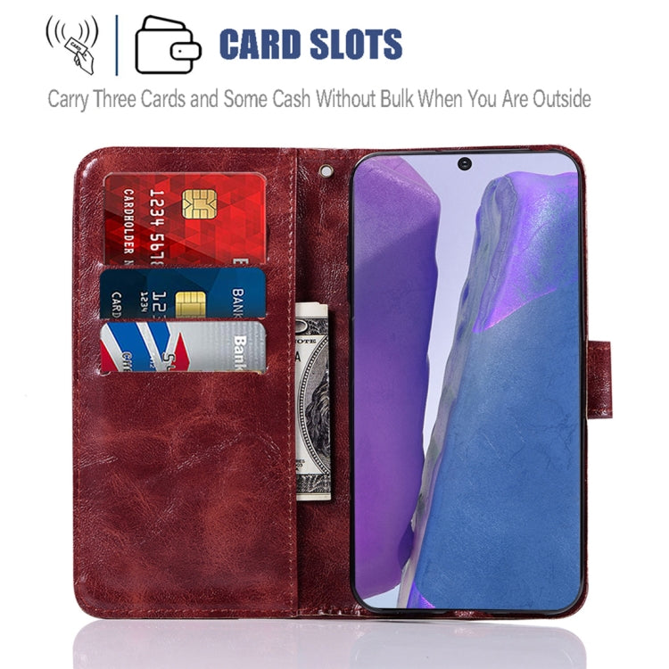 For Samsung Galaxy Note 20 Copper Buckle Retro Crazy Horse Texture Horizontal Flip Leather Case with Holder & Card Slots & Wallet