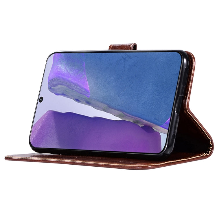 For Samsung Galaxy Note 20 Copper Buckle Retro Crazy Horse Texture Horizontal Flip Leather Case with Holder & Card Slots & Wallet