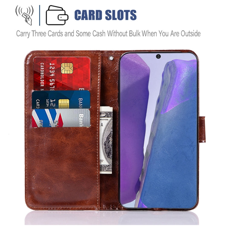 For Samsung Galaxy Note 20 Copper Buckle Retro Crazy Horse Texture Horizontal Flip Leather Case with Holder & Card Slots & Wallet