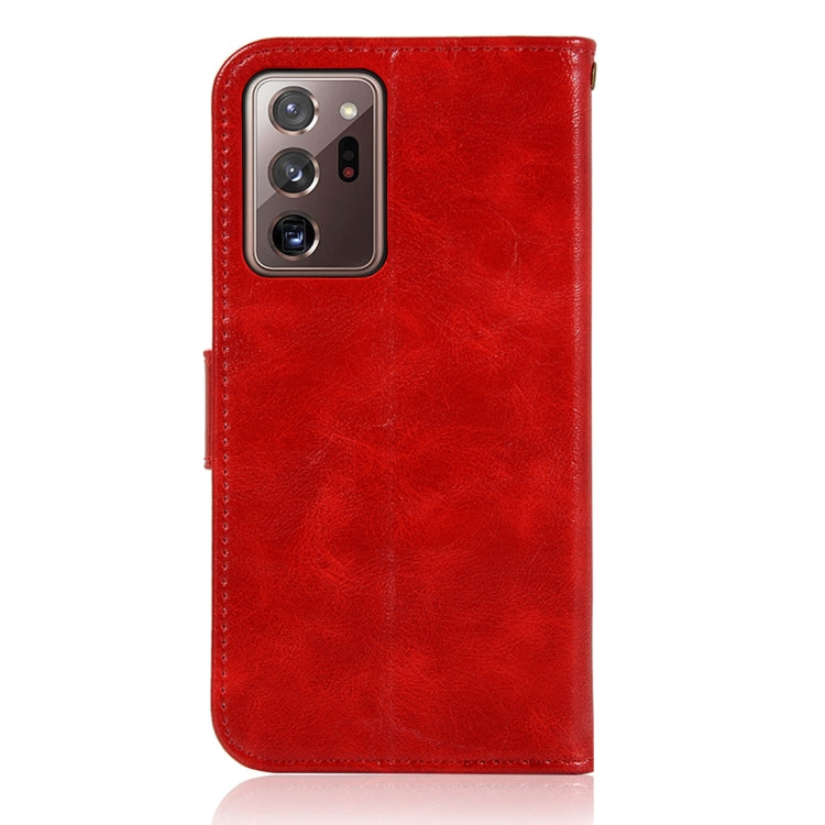 For Samsung Galaxy Note 20 Ultra Copper Buckle Retro Crazy Horse Texture Horizontal Flip Leather Case with Holder & Card Slots & Wallet